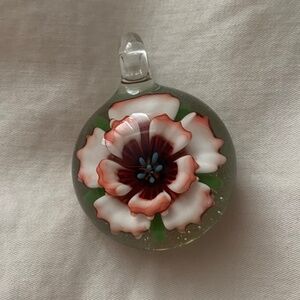 Glass Flower Pendant